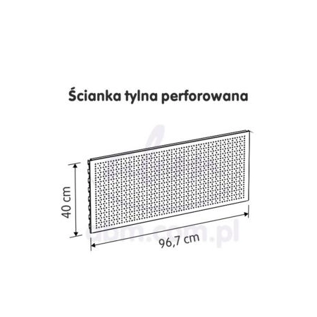 Ścianka tylna perforowana 40x97,8 cm